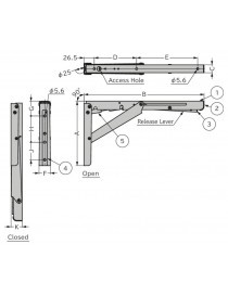 FOLDING BRACKET - ESCUADRA ABATIBLE COMPACTA CON CIERRE DECELERANTE